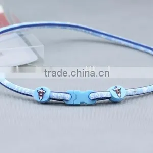 Custom Fashion Triple Braided Titanium Rope Sports Baseball Necklace 16" 18" 20" 22" Inch thumbnail-1