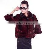 Purple Color Mink Jacket thumbnail-1
