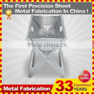 Outdoor Camping Small Flat Stainless Steel Charcoal BBQ Grills thumbnail-5