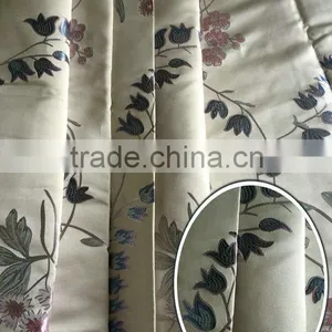 Imitate Silk Jacquard Fabric for Modern Home Decoration thumbnail-1