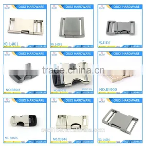 High Quality Metal Release Buckle For BackPack Metal Buckle For Dog Collar Metal Adjuster Release Buckle thumbnail-1