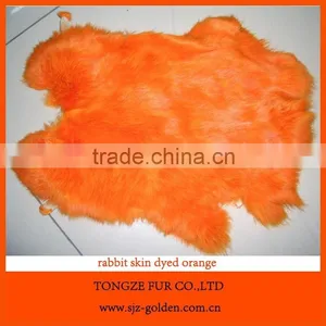 High Quality Rabbit Fur Skin Dyed Colors thumbnail-3