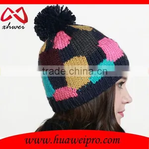 Colorful Fashion Beanies Knitted Beanie Thick Warm Winter Knit Beanie Hat Cap thumbnail-1