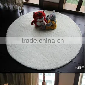 Microfiber White Color Round Shape Superfine Floor Mat With Pvc Anti-slip thumbnail-1