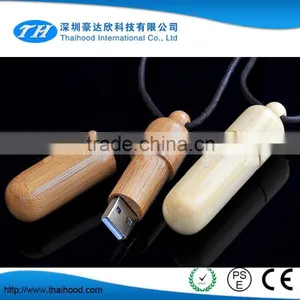Round Wooden Usb Pendrive 4GB/8GB/16GB/32GB Memory Flash Stick thumbnail-1