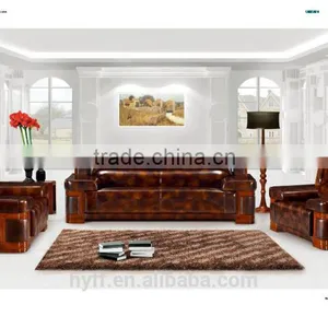 Superior Materials Black Wood Sofa Furniture Pictures HYS-148 thumbnail-1