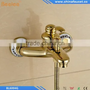 Wall Mount Dual Ceramic Handles Bathtub Faucet Telephone Style Tub Shower Mixer Taps Quality Choice thumbnail-3