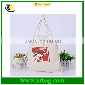 Custom Cotton Fabric Drawstring Sling Backpack Bags thumbnail-3