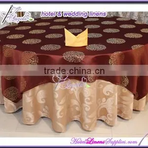 Damask Floral Jacquard Tablecloth in Various Colors Directly From China Table Linens Factory thumbnail-1