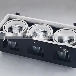 Anti-glare Optical Design Uniform Light Distribution High Power 3x45w Cob Led Grille Downlight thumbnail-1
