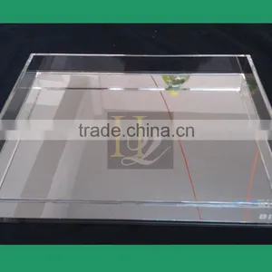 Transparent and Mirror Acrylic Cosmetic Tray, Acrylic Organizer Diamond Jewelry Display Tray thumbnail-1