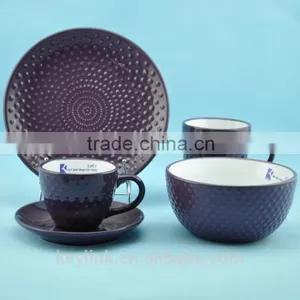 Newly Designed Stoneware Dot Pattern Dinnerset thumbnail-4