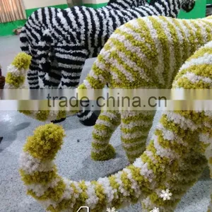 Factory Price Artificial Animal Sculpture Garden Decoration Green Topiary Artificial Tiger Sculpture thumbnail-2