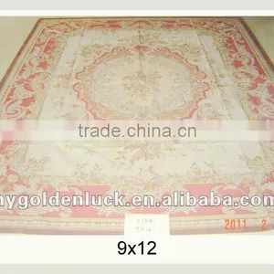 9x12 Fine Chinese Handmade Aubusson Woven Carpet for Sale thumbnail-1