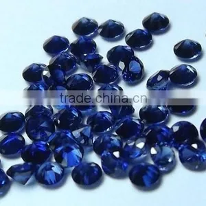 Top Quality Gemstone !! Blue Corundum Loose Round Faceted Cut Gemstones thumbnail-3