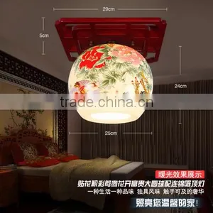 Fancy Ceiling Lights for Interior Lighting Decoration Ceiling Light Wood Ceramic Lamp thumbnail-5