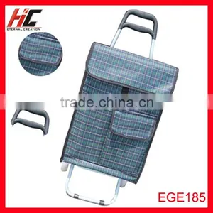 Functional Plaid Shopping Trolley Bags With 2 Wheels thumbnail-1