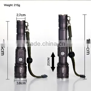 POPPAS 6611 Classic Hidden USB Design Zoom T6 LED Police Security Led Flashlight Power Bank thumbnail-4