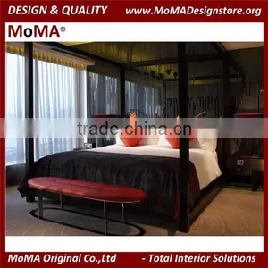 Modern Hotel Bedroom Furniture Set, Wooden Bed Design thumbnail-2