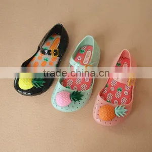 2016 Cute Pineapple Jelly Shoes Heel Jelly Shoes Cool Korean Summer Soft Bottom Girls Sandals thumbnail-6