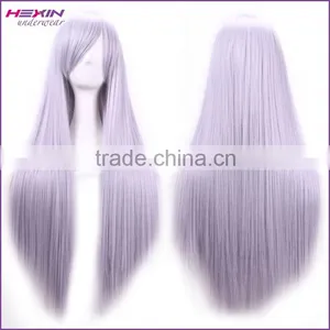 80cm Grey Extra Long Straight Wigs Synthetic Wig Quality Choice thumbnail-1