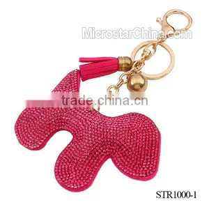 2016 IN STOCK High Quality Crystal Beaded Animal Keychain Quality Choice thumbnail-5