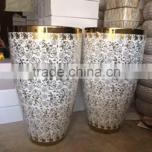 Ceramic Round Wash Pedestal Basin Bathroom Big Size Basin thumbnail-1