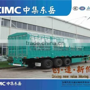 CIMC 3 Axles Fence Semi Trailer With Gooseneck Style Optional for Livestock / Cow / Cattle Transportation thumbnail-4