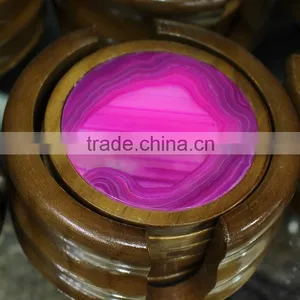Hot Sale Natural Agate Cup Coaster for Gift thumbnail-6
