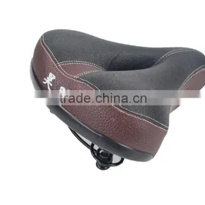 High Quality Wholesale Price Comfortable Middle Hollow Leather Electric Bicycle Saddles Bicycle Parts thumbnail-4
