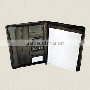 Protfolio With Eight Digit Calculator, Card Pocket and Zipper Closure thumbnail-1