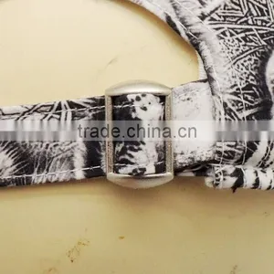 Strap Buckle Sublimation Flat Brim 5 Panel Caps thumbnail-5