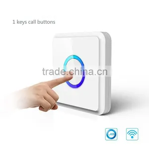 2015 Newest Model Square Shape White&blue Color Wireless Call Button thumbnail-2