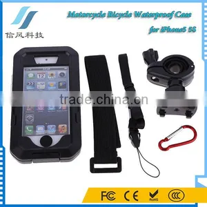 5 In 1 Motorcycle Bicycle Bracket Handlebar Mount Holder Shockproof Dustproof Waterproof Case for Apple IPhone 5 5S Black thumbnail-3