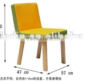 Yellow Fabric Upholster Wood Leg Chair Store Furniture thumbnail-6