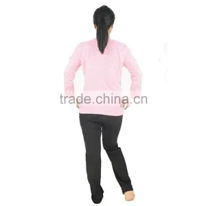 Kevince Women Interlock Pyjamas Flock Print Knitting 1000pcs up OEM Factory Directly thumbnail-4