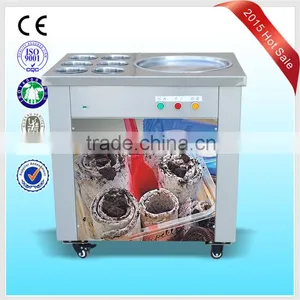 Jiangmen Factory Price Fry Ice Cream Machine Taylor Ice Cream Machine Used Single Pan Fried Ice Cream Roll Machine thumbnail-1