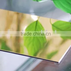 Exterior Wall Decoration Material Golden Mirror Aluminium Composite Panel thumbnail-1