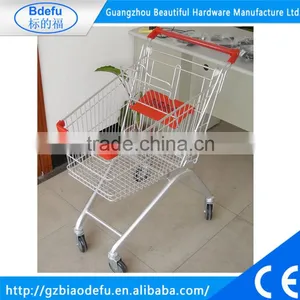 Hot Sell Red Supermarket Trolley thumbnail-1