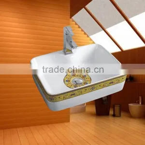 OEM Acceptable Bathroom Porcelain Bathroom Sink Chinese Style Fiber Wash Basins thumbnail-3