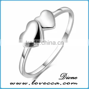 925 Sterling Wedding Ring Wholesale Silver Heart Band Jewelry for Women thumbnail-3