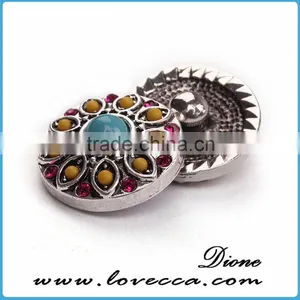 Charms Wholesale Fashion DIY Rhinestone Metal Snap Button thumbnail-3