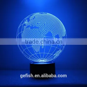Cheap 3D Acrylic Table Earth Lamp Christmas Gift thumbnail-5