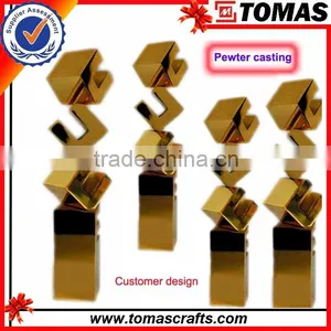 2016 New Design Nice Metal Award Trophy Custom Logo Trophy Pewter Trophy thumbnail-1