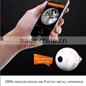 New Resolution Wireless Hidden Camera Smart Wifi Fisheye Bulb Camera thumbnail-3