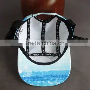 Hot Selling Flat Brim 5-panel Camper Cap With Fixed Belt thumbnail-6