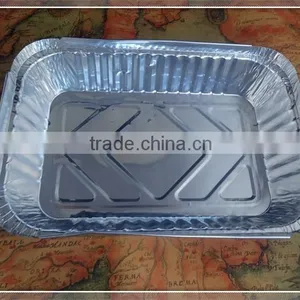 Food Grade Rectangle Baking Food Aluminum Foil Tray thumbnail-1