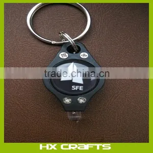 Led Mini Micro Black Keychain Key Ring Super Flash Bright Flashlight White Light thumbnail-2