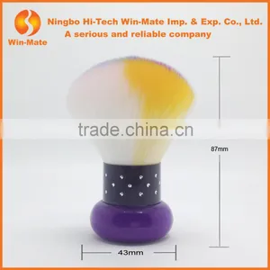 2015 Wholesale Romantic Multicolor Nylon Hair Aluminum Ferrule Purple Plastic Container Kabuki Powder Brush thumbnail-5