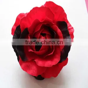 Handmade Satin Red Rose Head Flower thumbnail-1